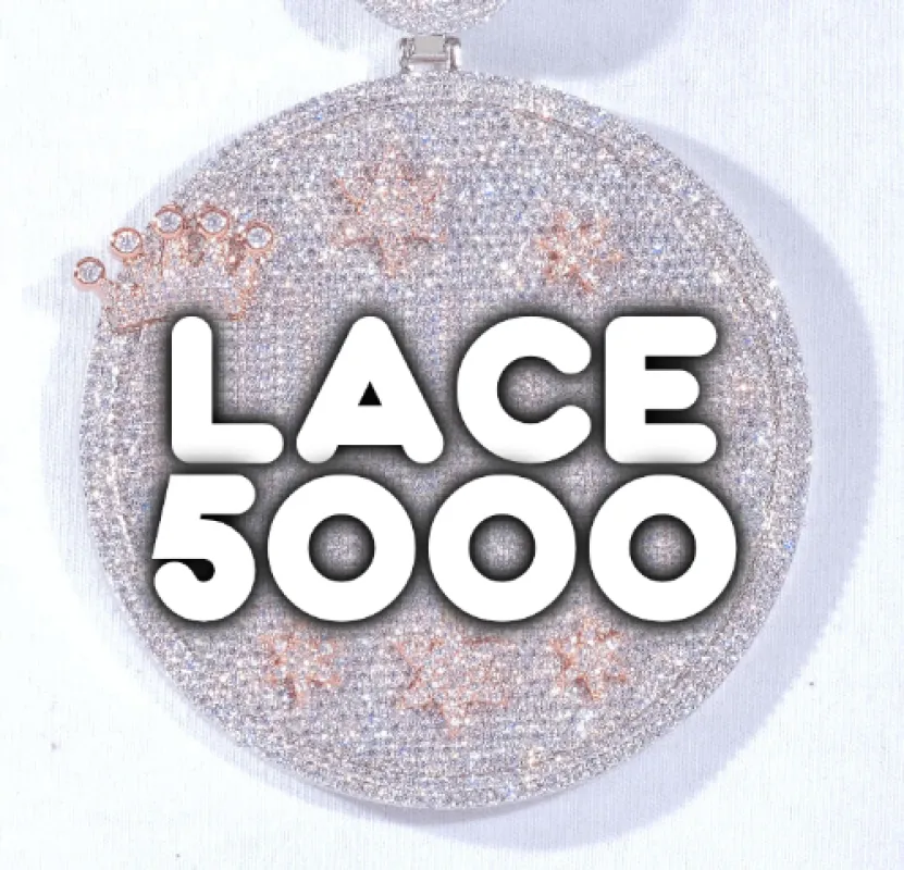 CUSTOM LETTER NECKLACE 3D BIG CROWN DISC made by The GUU Shop