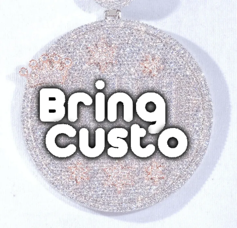 CUSTOM LETTER NECKLACE 3D BIG CROWN DISC made by The GUU Shop