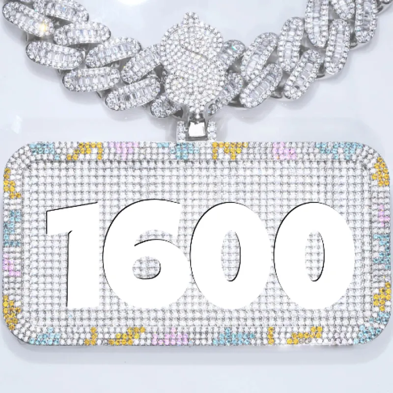 CUSTOM LETTER NECKLACE 3D COLORFUL SQUARE made by The GUU Shop