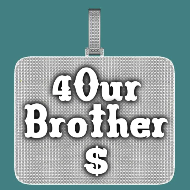 CUSTOM LETTER NECKLACE 3D BIG SQUARE made by The GUU Shop