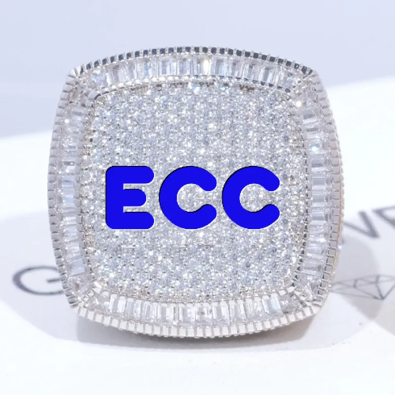 CUSTOM LETTER 3D ICED RING made by The GUU Shop