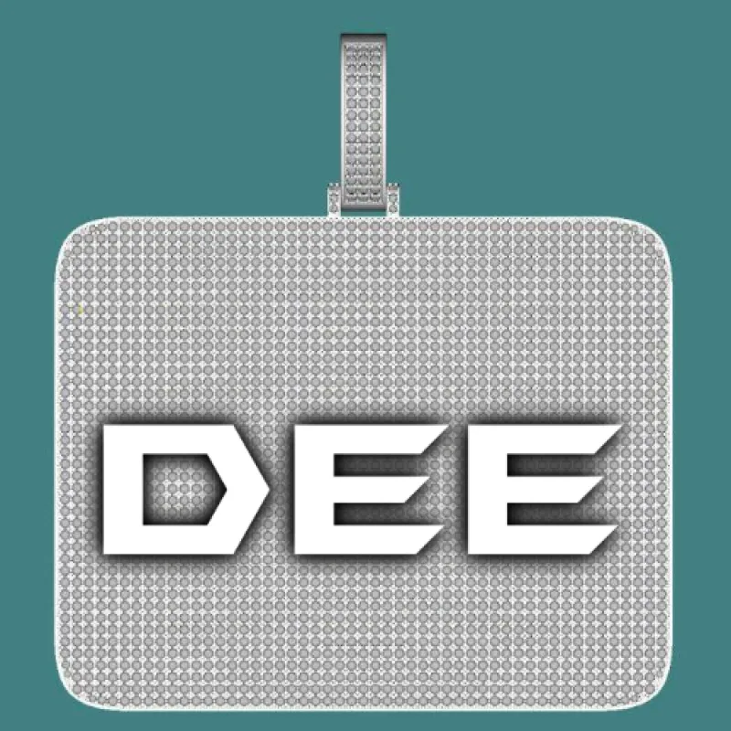 CUSTOM LETTER NECKLACE 3D BIG SQUARE made by The GUU Shop