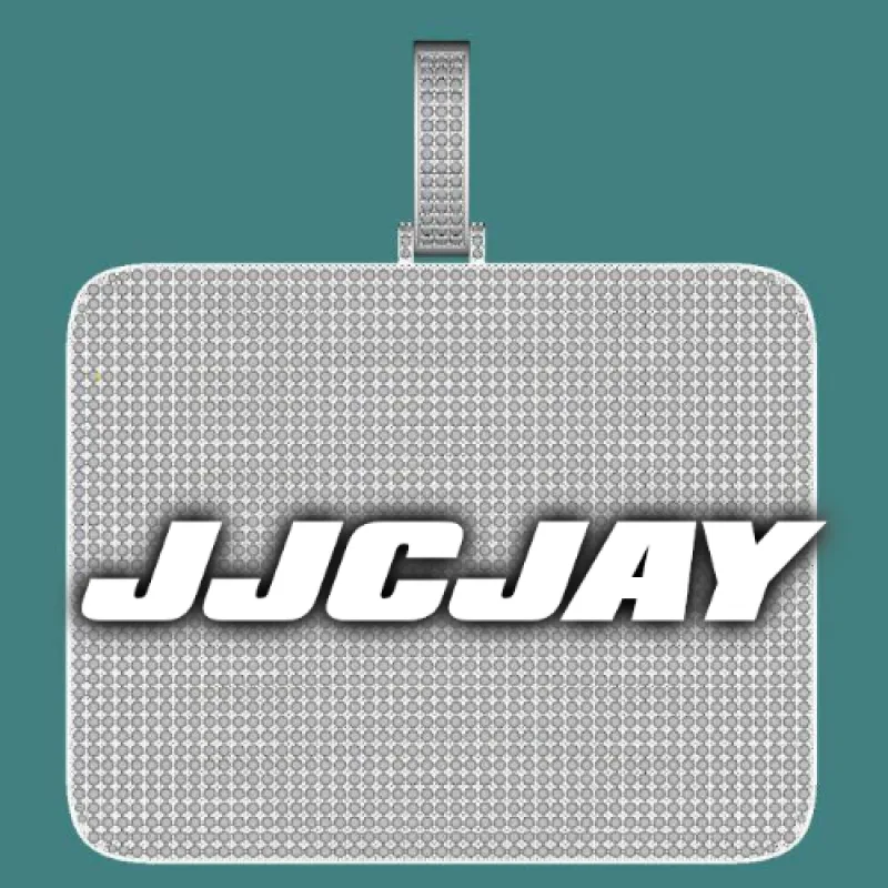 CUSTOM LETTER NECKLACE 3D BIG SQUARE made by The GUU Shop