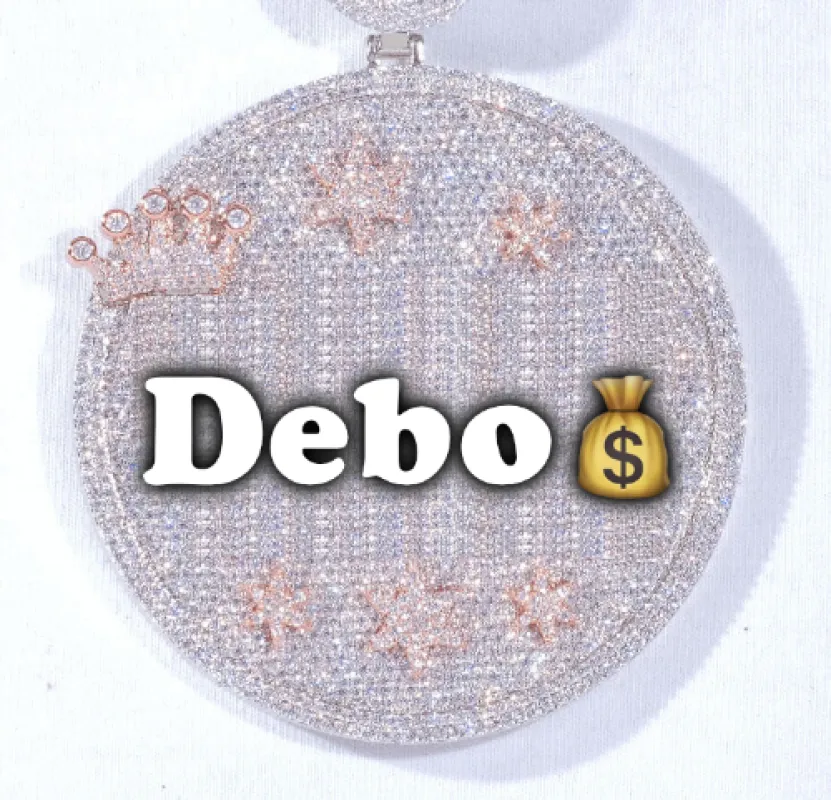 CUSTOM LETTER NECKLACE 3D BIG CROWN DISC made by The GUU Shop