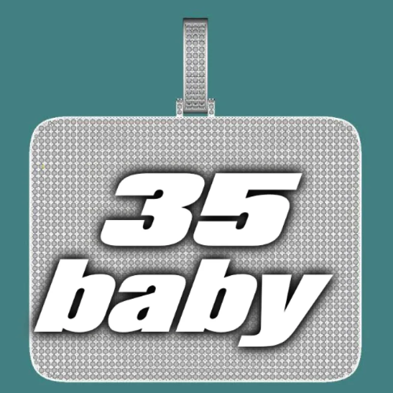 CUSTOM LETTER NECKLACE 3D BIG SQUARE made by The GUU Shop