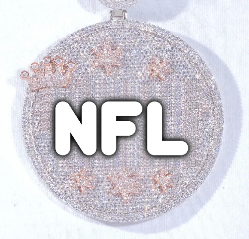 CUSTOM LETTER NECKLACE 3D BIG CROWN DISC made by The GUU Shop