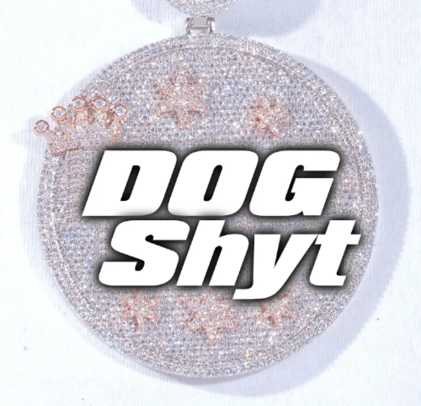 CUSTOM LETTER NECKLACE 3D BIG CROWN DISC made by The GUU Shop