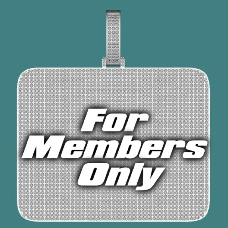 CUSTOM LETTER NECKLACE 3D BIG SQUARE made by The GUU Shop