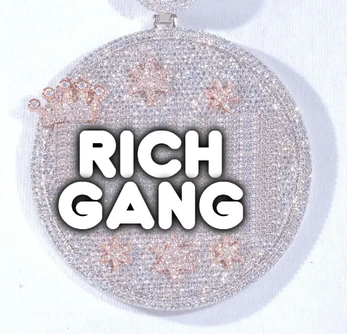 CUSTOM LETTER NECKLACE 3D BIG CROWN DISC sold by The GUU Shop