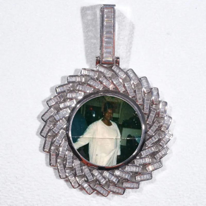 Large 3D Baguette Custom Picture Pendant made by The GUU Shop
