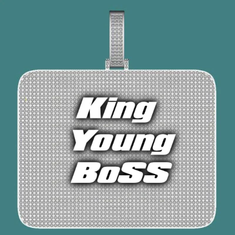 CUSTOM LETTER NECKLACE 3D BIG SQUARE made by The GUU Shop