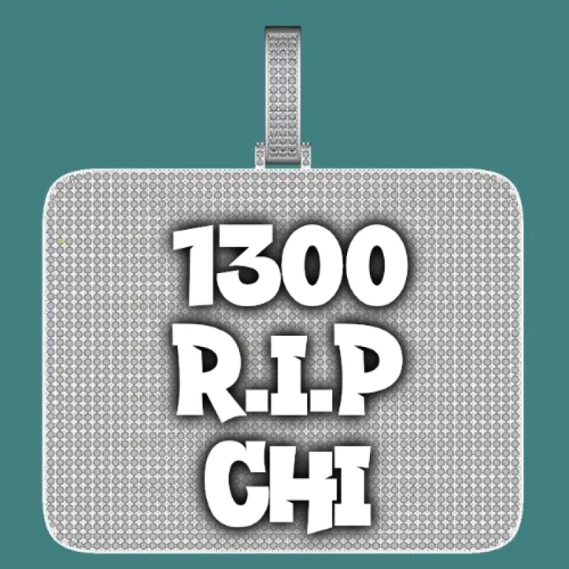 CUSTOM LETTER NECKLACE 3D BIG SQUARE made by The GUU Shop