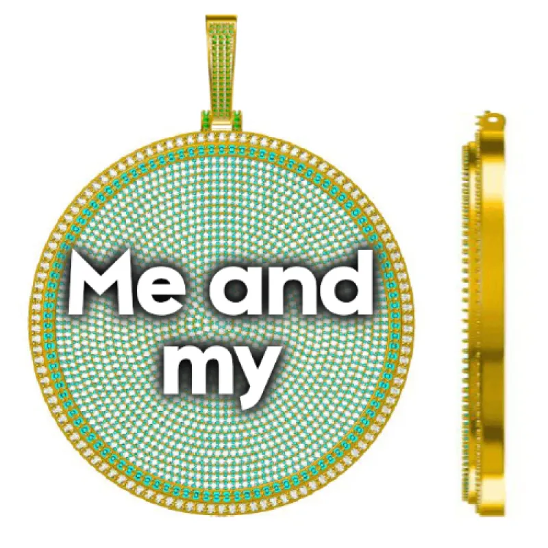 CUSTOM LETTER NECKLACE 3D BIG DISC made by The GUU Shop