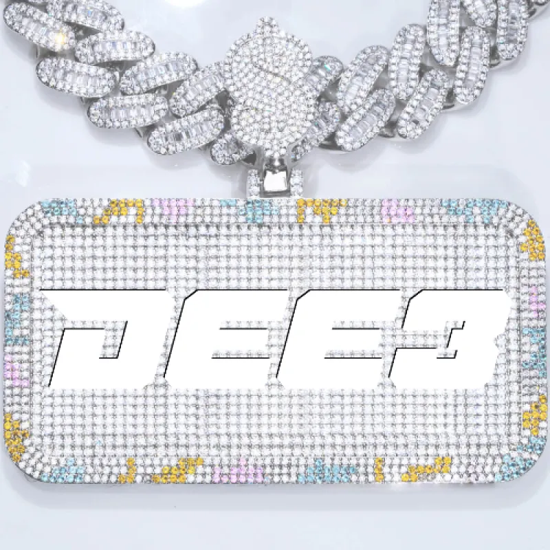 CUSTOM LETTER NECKLACE 3D COLORFUL SQUARE made by The GUU Shop