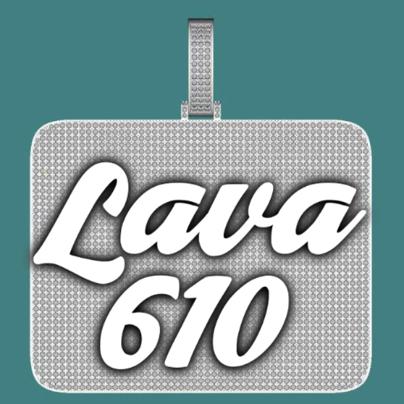 CUSTOM LETTER NECKLACE 3D BIG SQUARE made by The GUU Shop