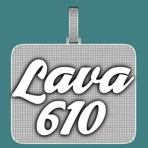 CUSTOM LETTER NECKLACE 3D BIG SQUARE sold by The GUU Shop