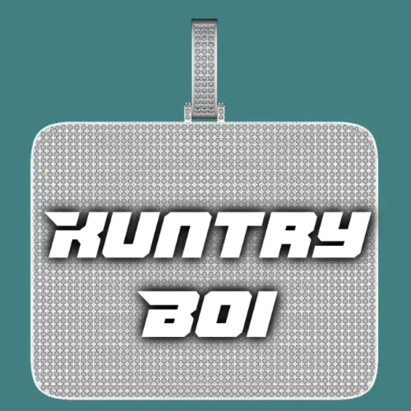 CUSTOM LETTER NECKLACE 3D BIG SQUARE made by The GUU Shop