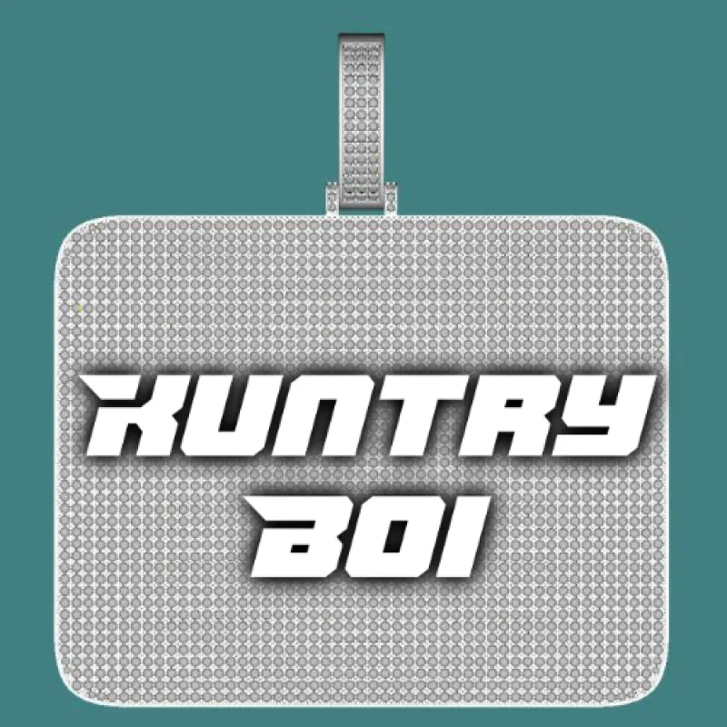 CUSTOM LETTER NECKLACE 3D BIG SQUARE made by The GUU Shop