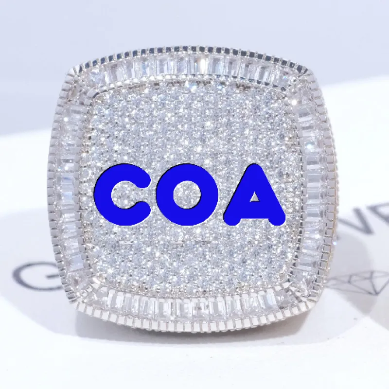 CUSTOM LETTER 3D ICED RING made by The GUU Shop