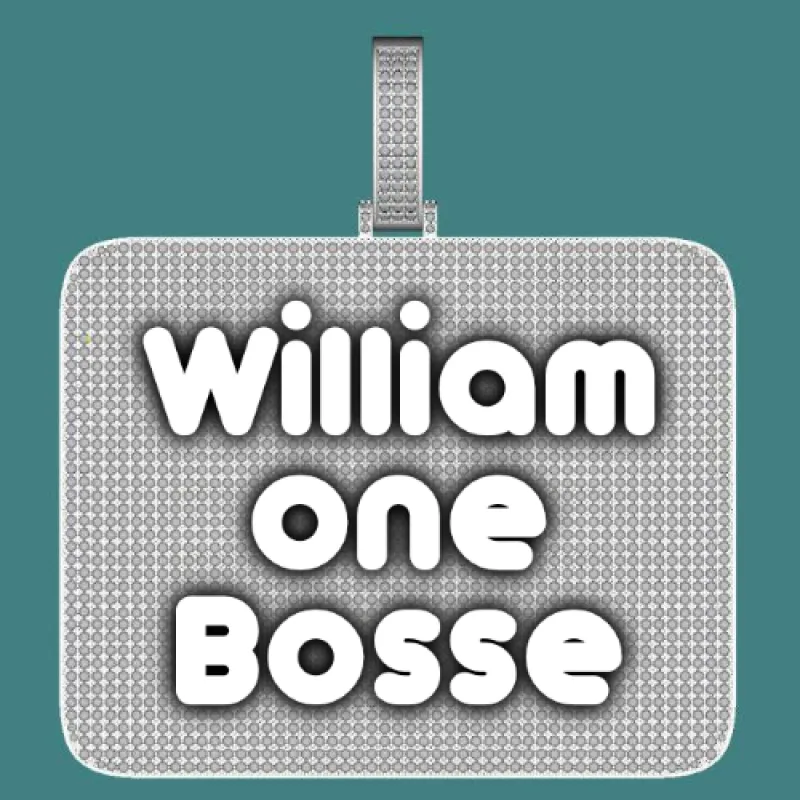 CUSTOM LETTER NECKLACE 3D BIG SQUARE made by The GUU Shop