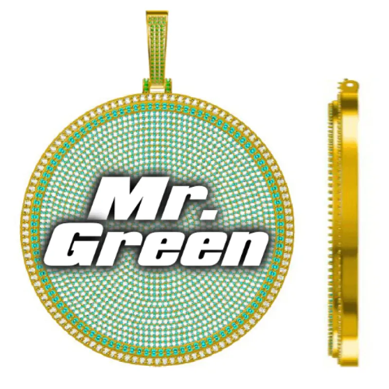 CUSTOM LETTER NECKLACE 3D BIG DISC made by The GUU Shop