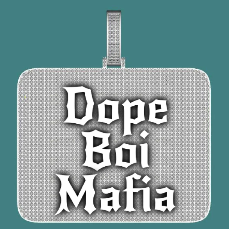 CUSTOM LETTER NECKLACE 3D BIG SQUARE made by The GUU Shop