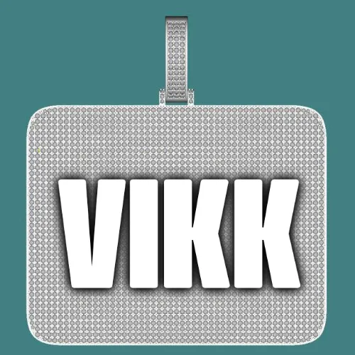 CUSTOM LETTER NECKLACE 3D BIG SQUARE sold by The GUU Shop