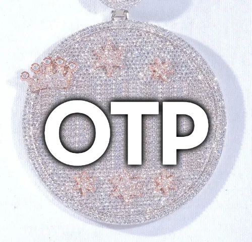 CUSTOM LETTER NECKLACE 3D BIG CROWN DISC sold by The GUU Shop