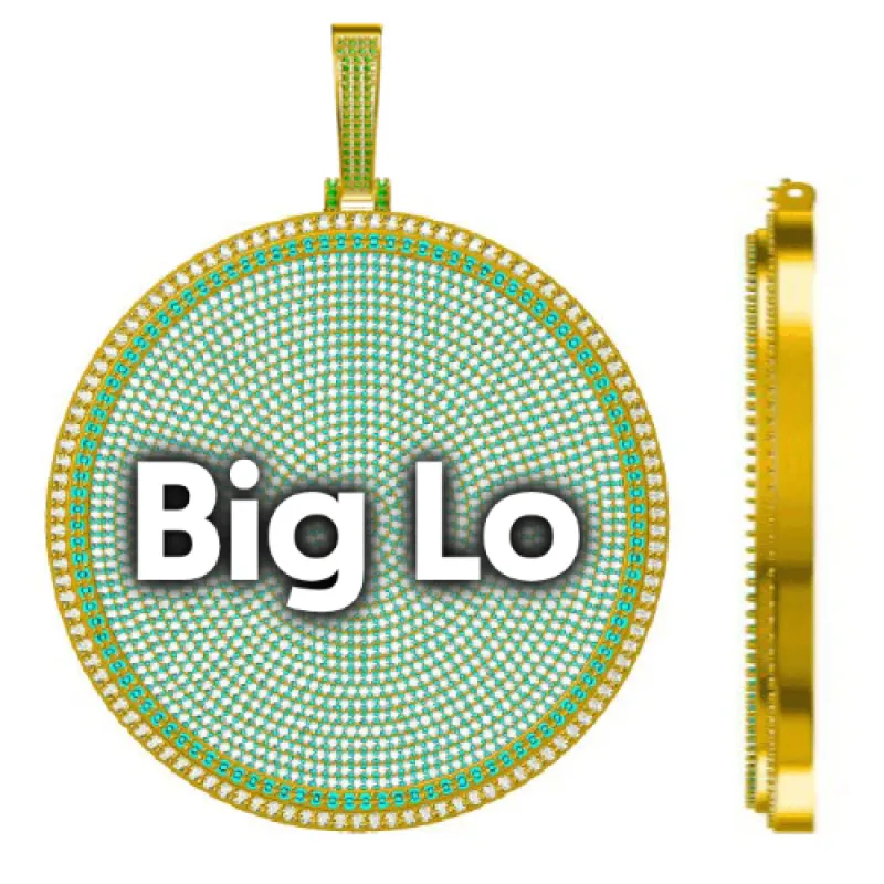 CUSTOM LETTER NECKLACE 3D BIG DISC made by The GUU Shop