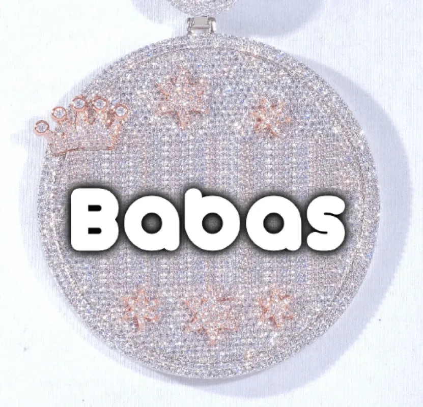 CUSTOM LETTER NECKLACE 3D BIG CROWN DISC made by The GUU Shop