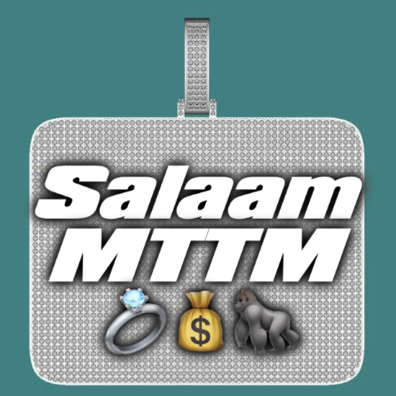 CUSTOM LETTER NECKLACE 3D BIG SQUARE made by The GUU Shop