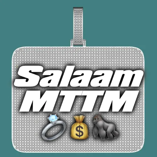 CUSTOM LETTER NECKLACE 3D BIG SQUARE sold by The GUU Shop