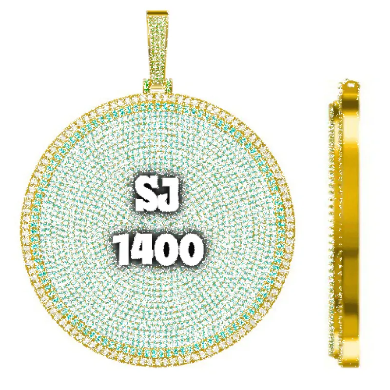 CUSTOM LETTER NECKLACE 3D BIG DISC made by The GUU Shop