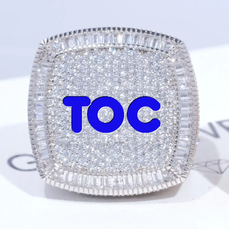 CUSTOM LETTER 3D ICED RING made by The GUU Shop