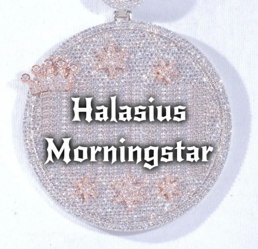 CUSTOM LETTER NECKLACE 3D BIG CROWN DISC made by The GUU Shop