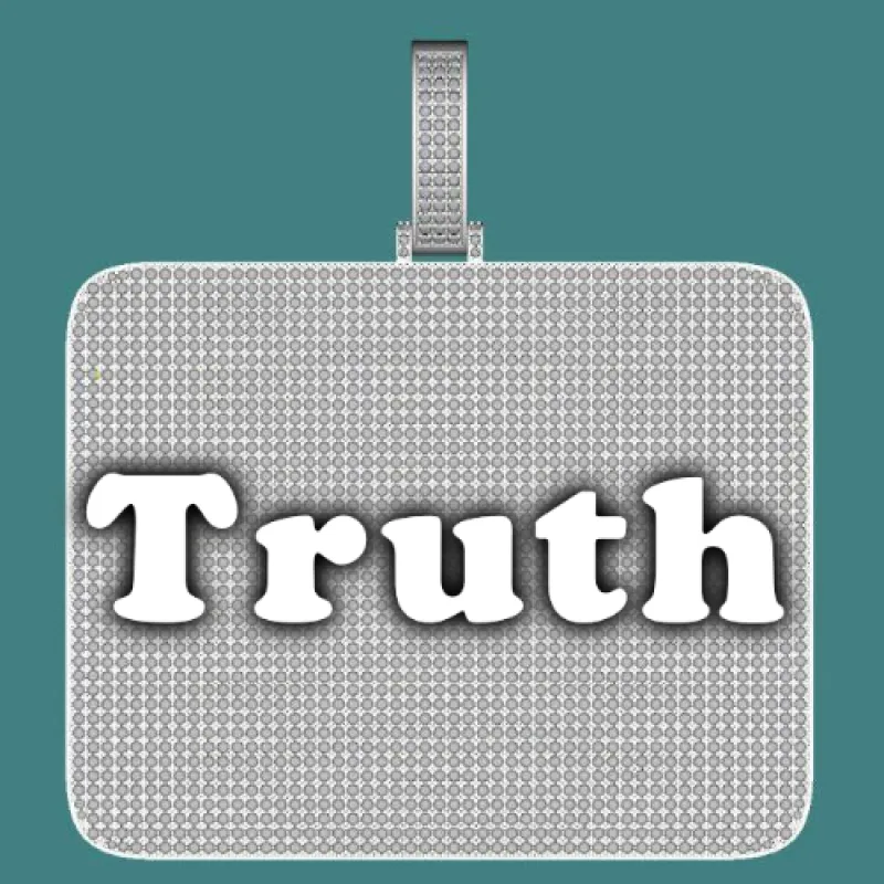 CUSTOM LETTER NECKLACE 3D BIG SQUARE made by The GUU Shop