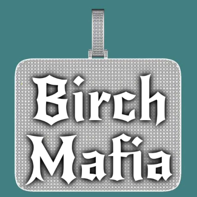 CUSTOM LETTER NECKLACE 3D BIG SQUARE made by The GUU Shop