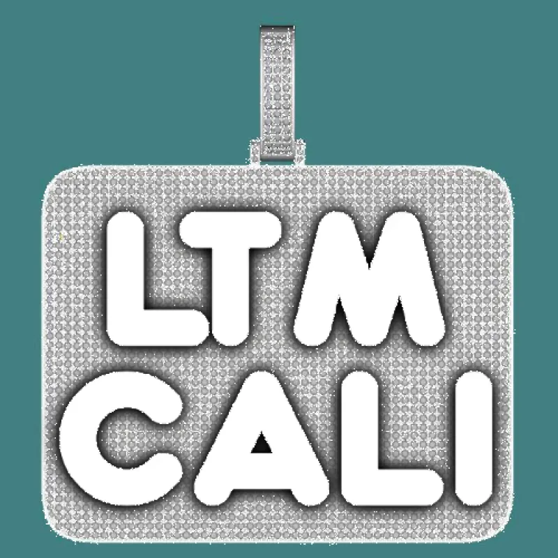 CUSTOM LETTER NECKLACE 3D BIG SQUARE made by The GUU Shop