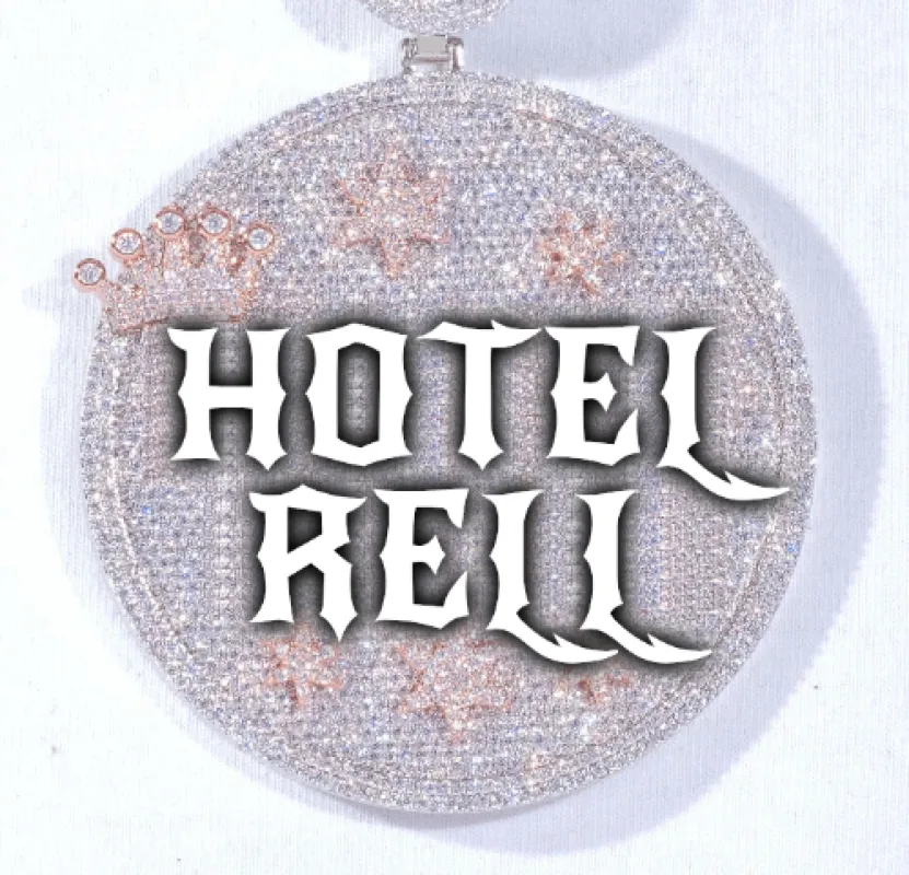 CUSTOM LETTER NECKLACE 3D BIG CROWN DISC made by The GUU Shop