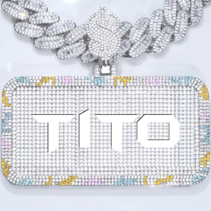 CUSTOM LETTER NECKLACE 3D COLORFUL SQUARE made by The GUU Shop