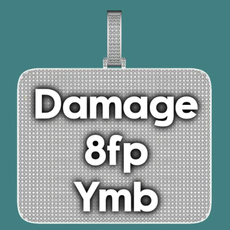 CUSTOM LETTER NECKLACE 3D BIG SQUARE made by The GUU Shop