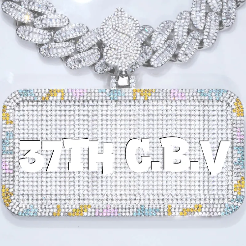 CUSTOM LETTER NECKLACE 3D COLORFUL SQUARE made by The GUU Shop