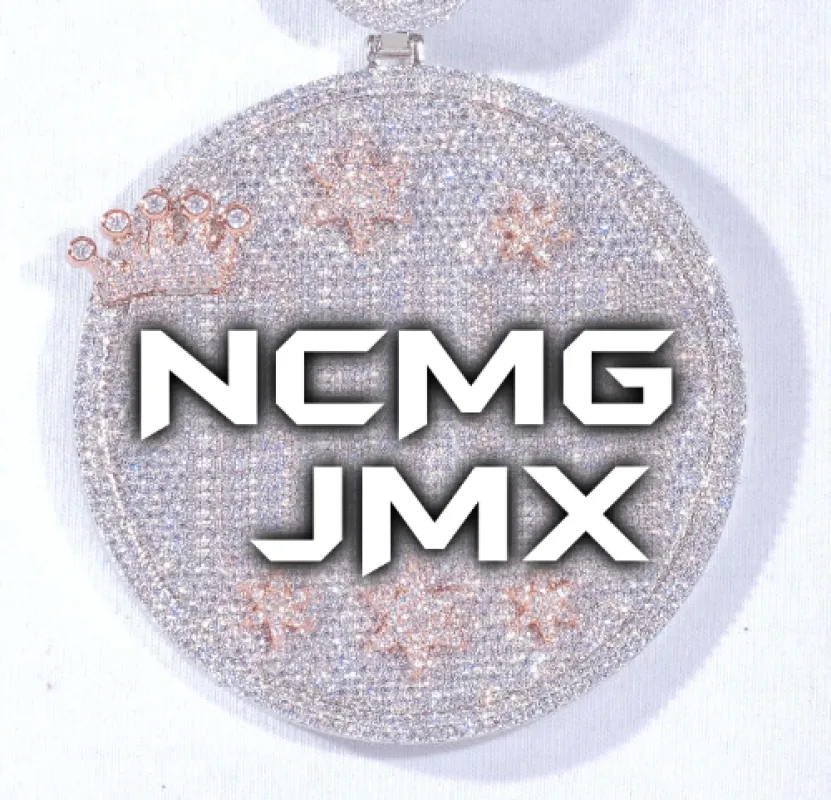 CUSTOM LETTER NECKLACE 3D BIG CROWN DISC made by The GUU Shop