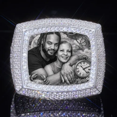 3D CUSTOM PICTURE ICED RING sold by The GUU Shop