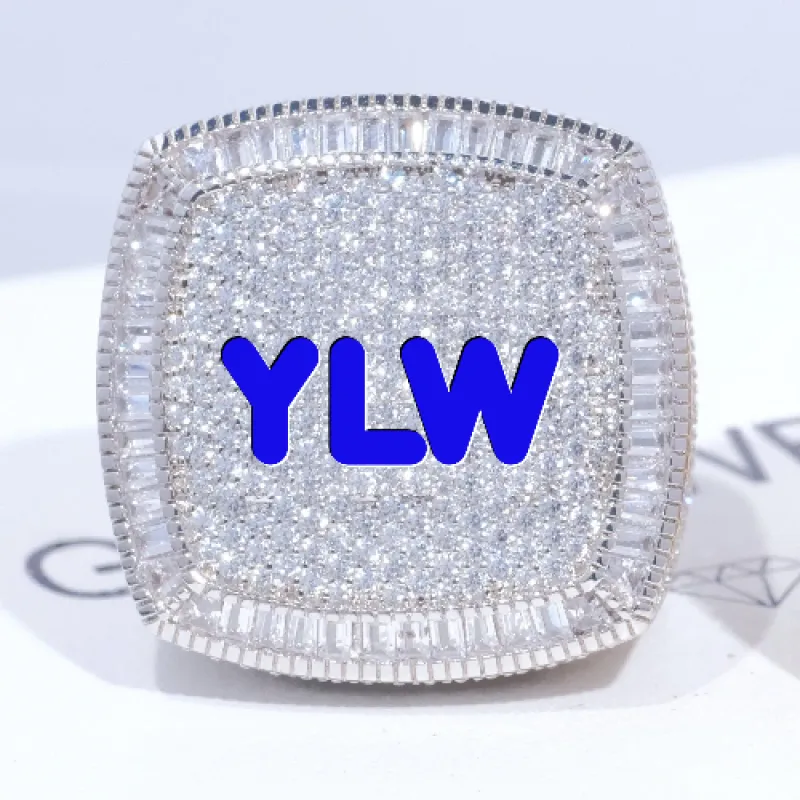 CUSTOM LETTER 3D ICED RING made by The GUU Shop