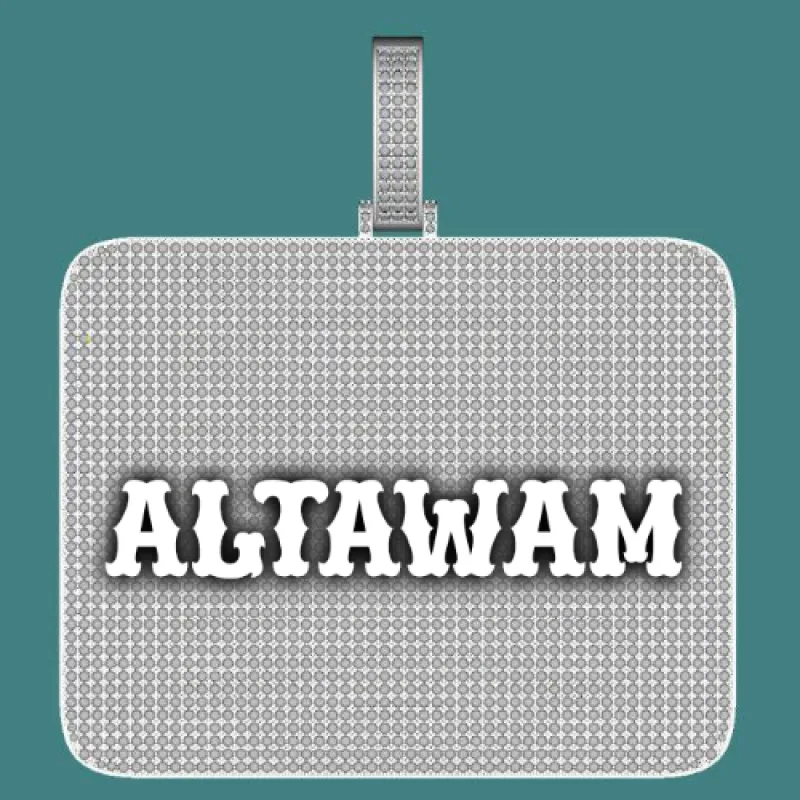 CUSTOM LETTER NECKLACE 3D BIG SQUARE made by The GUU Shop