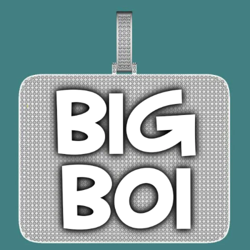 CUSTOM LETTER NECKLACE 3D BIG SQUARE made by The GUU Shop