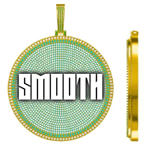 CUSTOM LETTER NECKLACE 3D BIG DISC sold by The GUU Shop