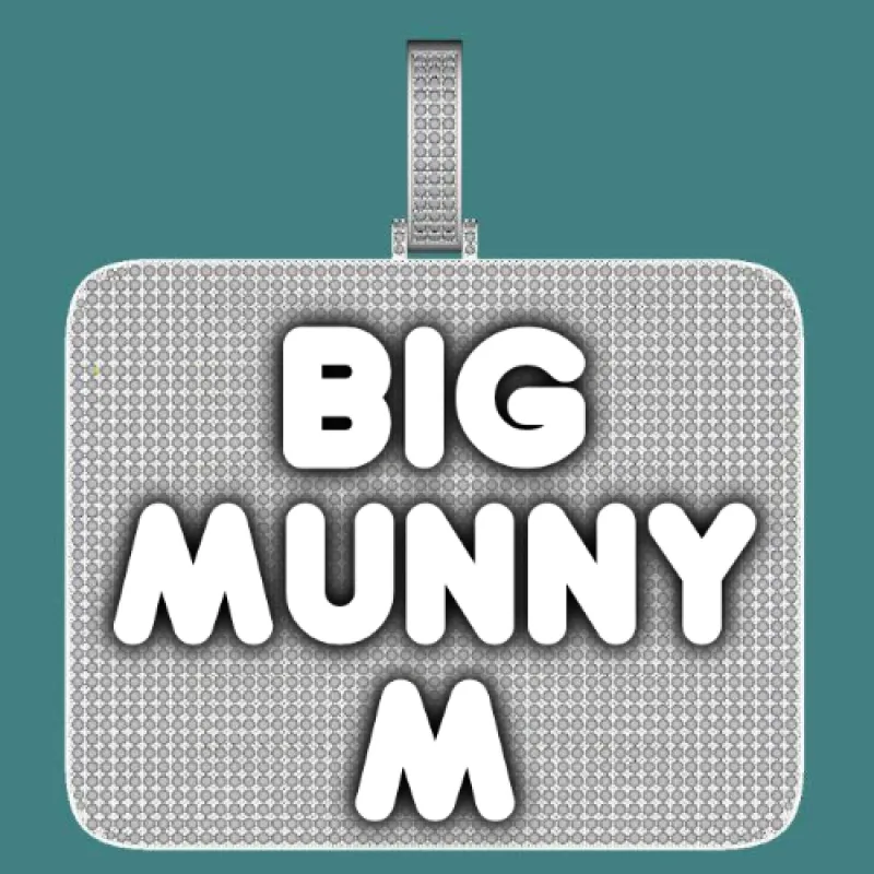 CUSTOM LETTER NECKLACE 3D BIG SQUARE made by The GUU Shop