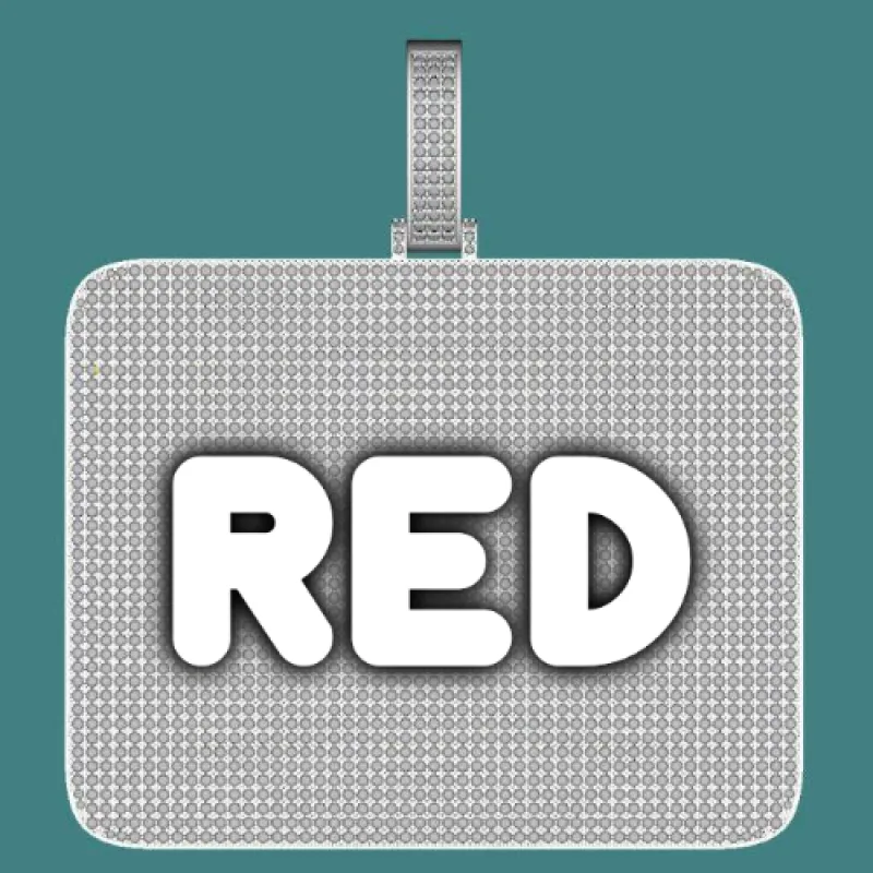 CUSTOM LETTER NECKLACE 3D BIG SQUARE made by The GUU Shop